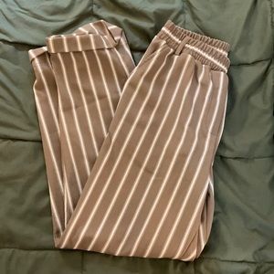 Brown stripe trouser pants